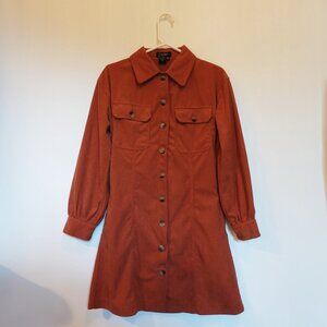 Papillon Corduroy Button Down Dress